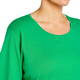 Beige 100% Cotton Round Neck T-shirt Green