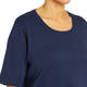 Beige Pure Cotton T-shirt Navy