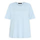 Beige Pure Cotton T-shirt Sky Blue 