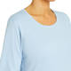 Beige Pure Cotton T-shirt Sky Blue 