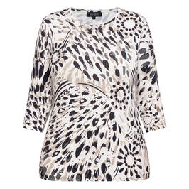 Beige Printed T-Shirt Stone - Plus Size Collection