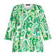 Beige Paisley Printed Jersey T-Shirt 3/4 Sleeve Mint Green 