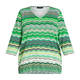 Beige Printed Jersey T-shirt 3/4 Sleeve Mint Green 