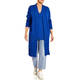 BEIGE EDGE TO EDGE LONG CARDIGAN COBALT