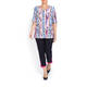 BEIGE LABEL CROPPED VISCOSE STRETCH TROUSER WITH PINK TIPPING