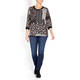 BEIGE LABEL LEOPARD AND ABSTRACT PATCHWORK TOP