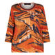 BEIGE LABEL JERSEY TOP PAINTERLY PRINT PUMPKIN