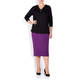 MARINA RINALDI TRIACETATE PENCIL SKIRT PURPLE
