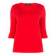 BEIGE TRUMPET CUFF TOP RED