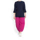 BEIGE LABEL TRUMPET CUFF TOP NAVY