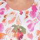 BEIGE ORANGE FLORAL SCOOP NECK TOP