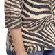 BEIGE STRETCH JERSEY TOP ZEBRA CAMEL