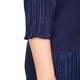 BEIGE LABEL NAVY CRYSTAL PLEATED SATIN HEM JERSEY TOP 