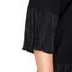 BEIGE LABEL BLACK CRYSTAL PLEATED SATIN HEM JERSEY TOP 