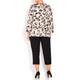 BEIGE LABEL ANIMAL PRINT TOP WITH TRUMPET SLEEVES