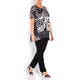 BEIGE LABEL ABSTRACT PRINT TOP