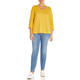 BEIGE STRETCH JERSEY TOP YELLOW