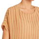 Beige Flax Linen Stripe Top Sand 