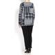 BEIGE LABEL HOUNDSTOOTH AND CHECK PRINT TOP