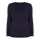 BEIGE NAVY ROUND NECK TOP