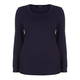 BEIGE NAVY ROUND NECK TOP