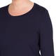 BEIGE NAVY ROUND NECK TOP