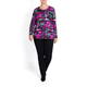 BEIGE LABEL ROUND NECK PRINT TOP