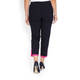 BEIGE LABEL CROPPED VISCOSE STRETCH TROUSER WITH PINK TIPPING