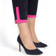 BEIGE LABEL CROPPED VISCOSE STRETCH TROUSER WITH PINK TIPPING