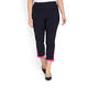 BEIGE LABEL CROPPED VISCOSE STRETCH TROUSER WITH PINK TIPPING