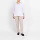 Beige Pull On Trousers Sand