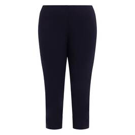 Beige Pull On Trousers Navy - Plus Size Collection
