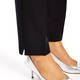 Beige Pull On Trouser Narrow Leg Black