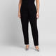 Beige Pull-On Trousers Black