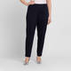 Beige Pull On Trousers Navy 