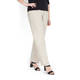 BEIGE FULL LENGTH PULL ON ELASTICATED WAIST TROUSER