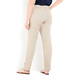 BEIGE COTTON STRETCH BLEND FULL LENGTH TROUSER IN SAND
