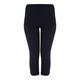 BEIGE LABEL SLIM LEG CROPPED VISCOSE STRETCH TROUSER IN NAVY