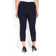 BEIGE LABEL SLIM LEG CROPPED VISCOSE STRETCH TROUSER IN NAVY