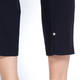 BEIGE LABEL SLIM LEG CROPPED VISCOSE STRETCH TROUSER IN NAVY