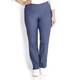 BEIGE NARROW LEG WARM TOUCH TROUSERS IN DENIM BLUE