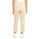 Beige Pull on Cotton Blend Cropped Trouser Sand