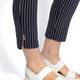 BEIGE LABEL NAVY PINSTRIPE STRETCH ANKLE GRAZER