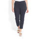 BEIGE LABEL NAVY PINSTRIPE STRETCH ANKLE GRAZER