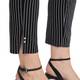 BEIGE LABEL BLACK PINSTRIPE STRETCH ANKLE GRAZER 