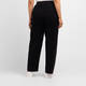 Beige Knitted Pull-On Trousers Black