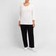 Beige Knitted Pull-On Trousers Black