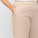 Beige Pull-On Trouser Sand