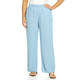 Beige Linen Pull On Trousers Sky Blue