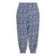 Beige Pull On Print Trousers Blue 